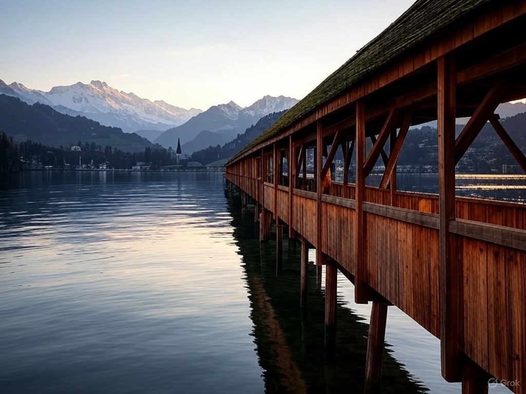 Lake Lucerne with Chapel Bridge